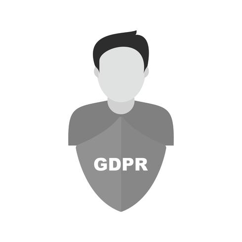 Icône de vecteur GDPR sécurité men avatar