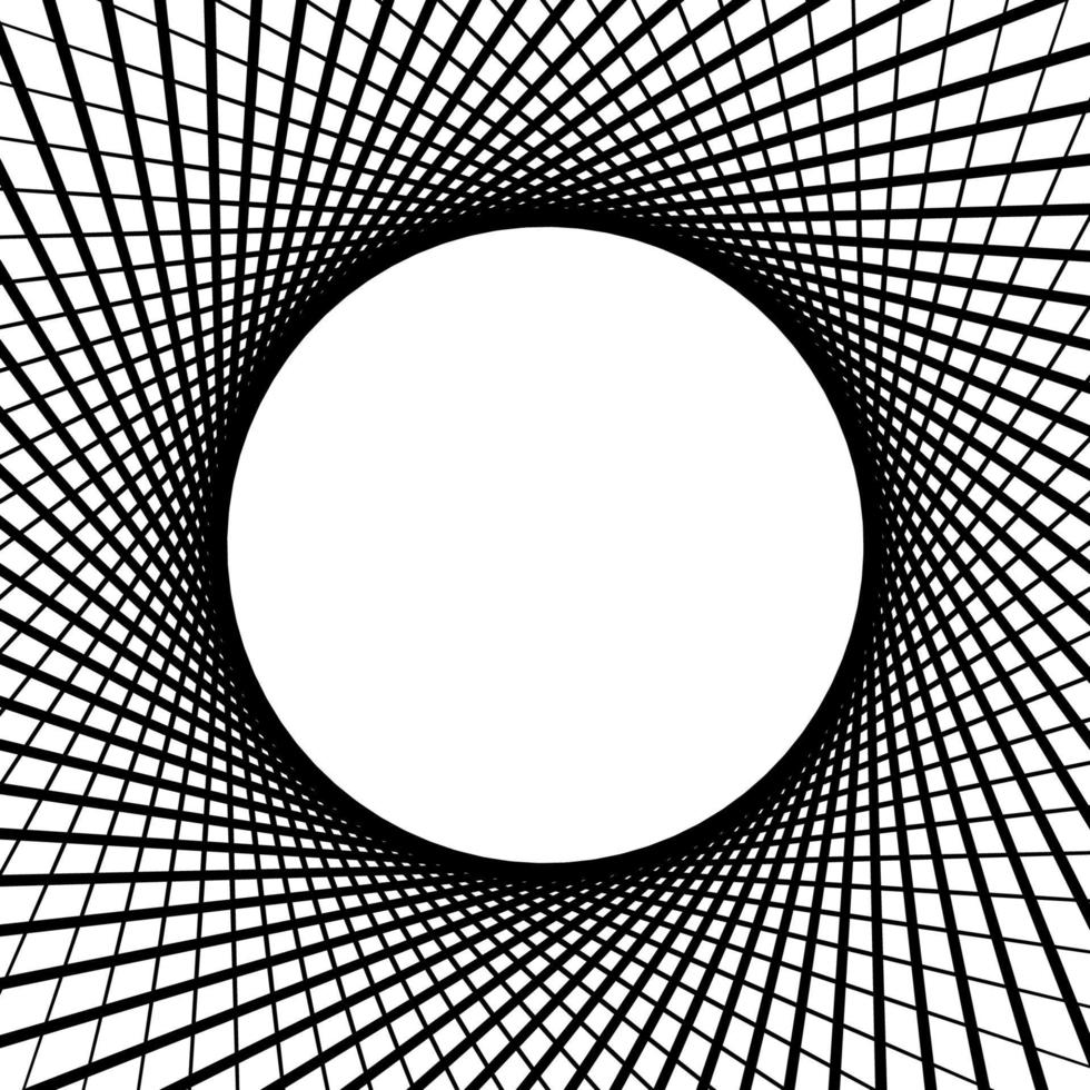 carte de rosette ronde linéaire abstraite, fond de ligne mince. affiche à rayures géométriques. vecteur
