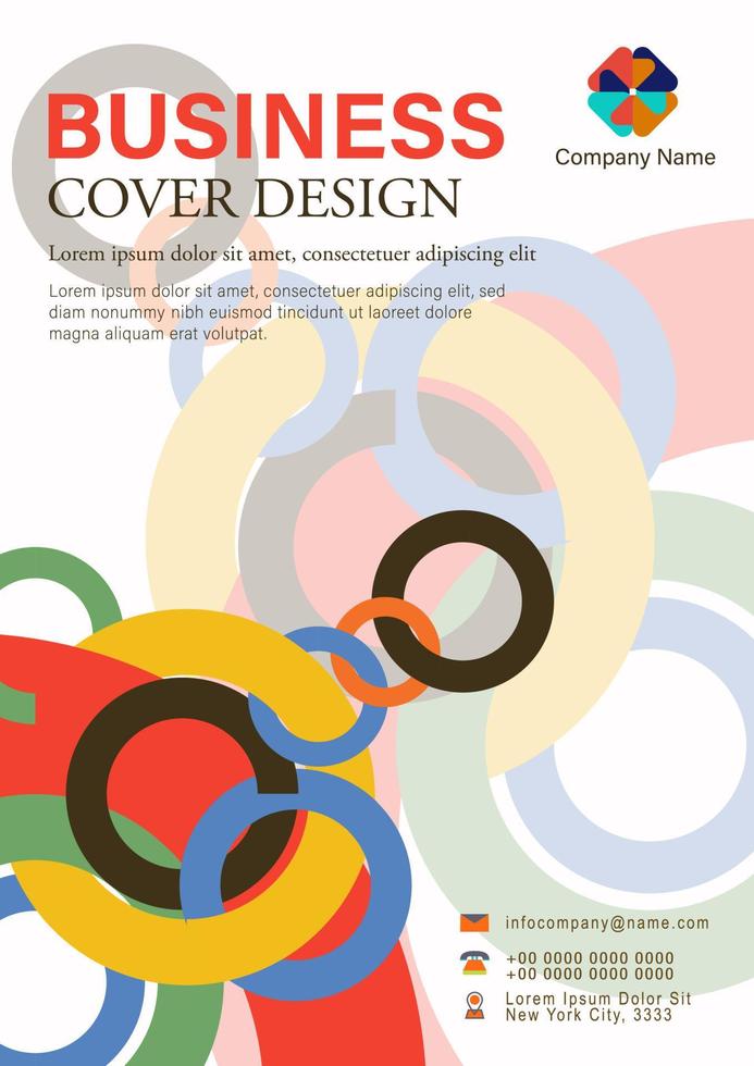 modèle de flyer de couverture d'entreprise moderne minimaliste vecteur