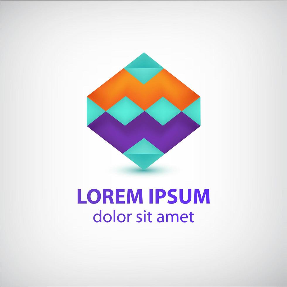 logo géométrique coloré abstrait vectoriel