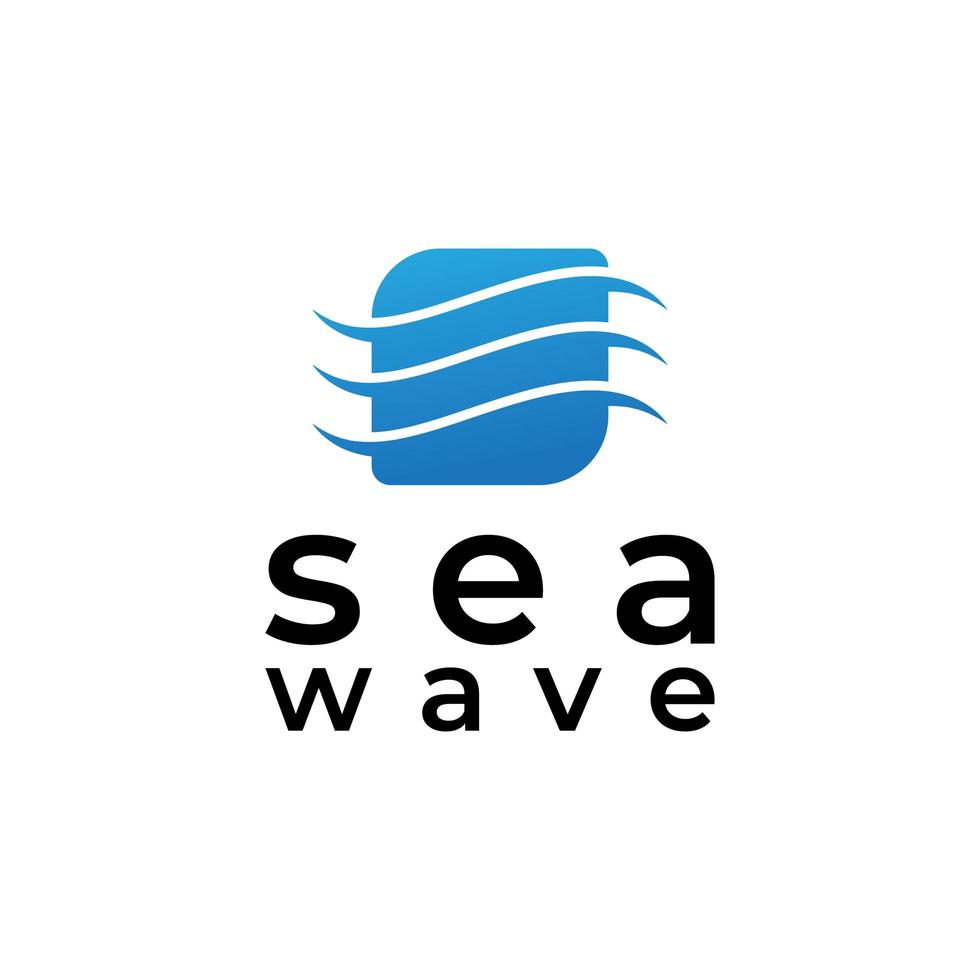 création de logo de vague de mer vecteur
