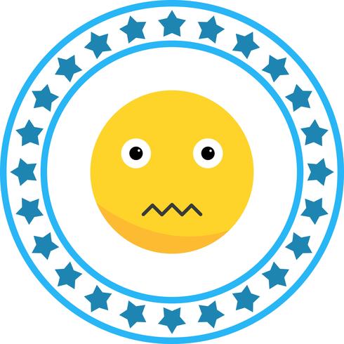 Icône de vecteur Emoji silencieux