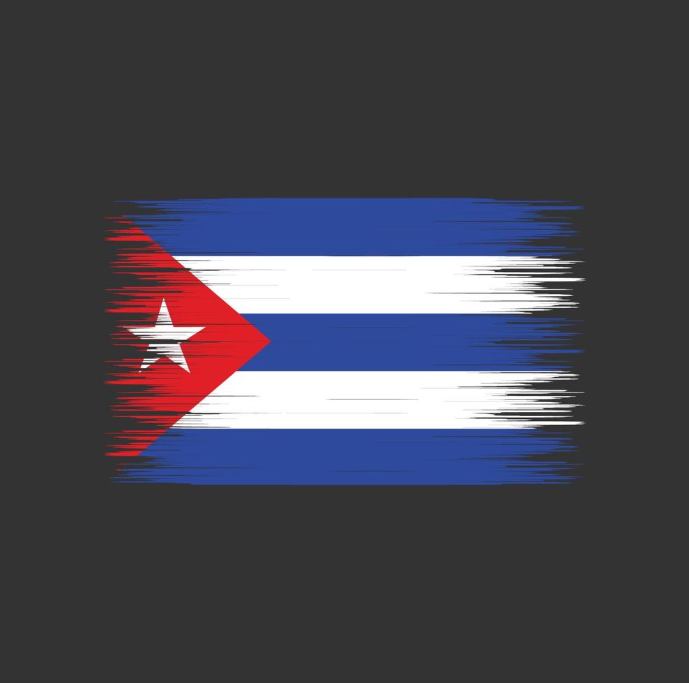 coup de pinceau drapeau cuba, drapeau national vecteur