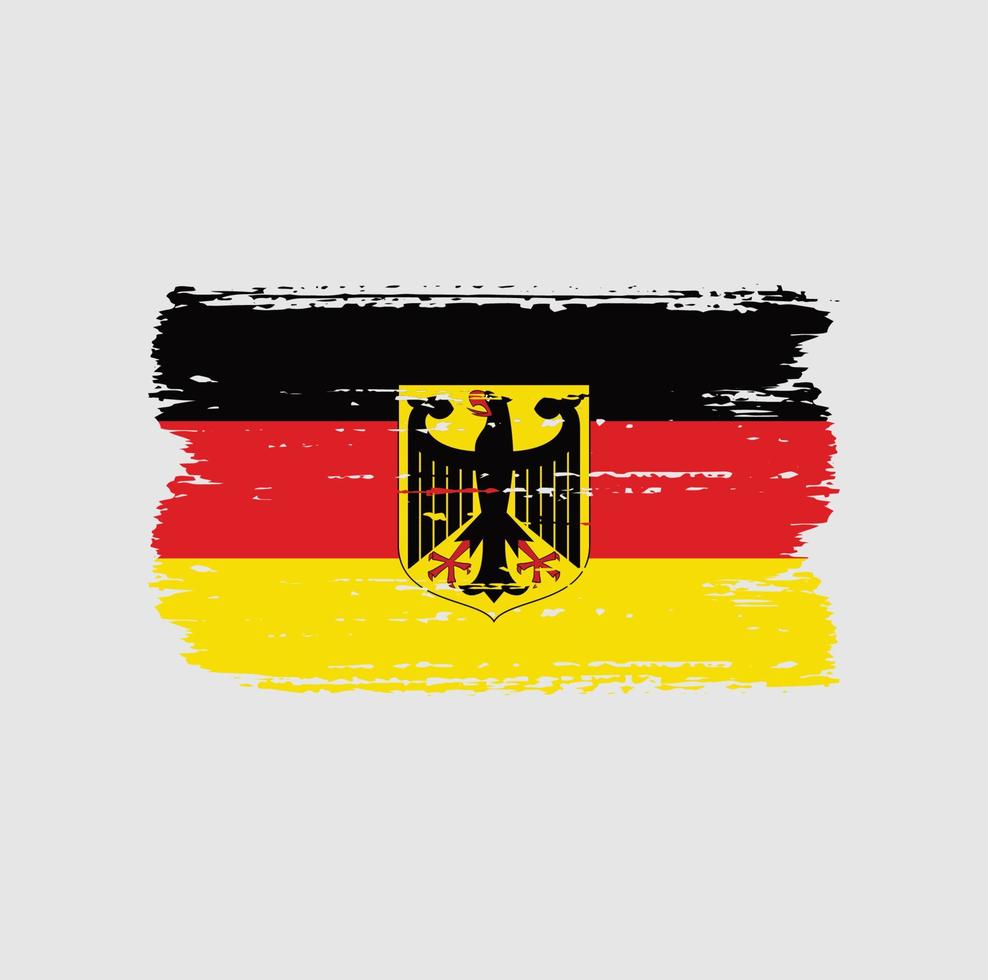 drapeau de l'allemagne avec style pinceau vecteur