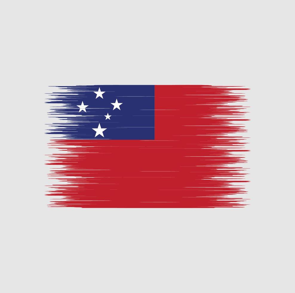 coup de pinceau drapeau samoa, drapeau national vecteur