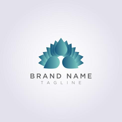 Icône du logo Vector Design luxe fleur