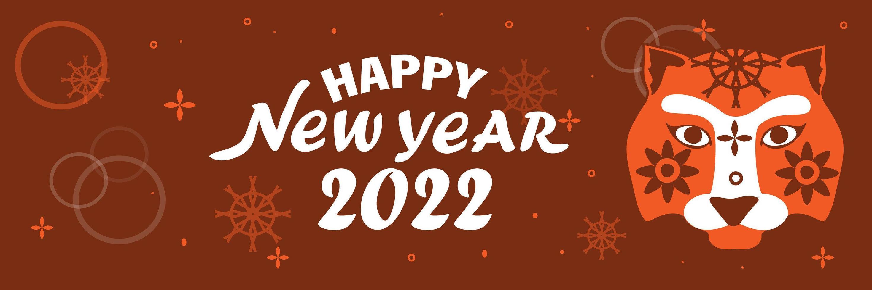 illustrations pour le nouvel an chinois 2022, année du tigre. nouvel an lunaire 2022. fond de nouvel an chinois, bannière, carte de voeux vecteur