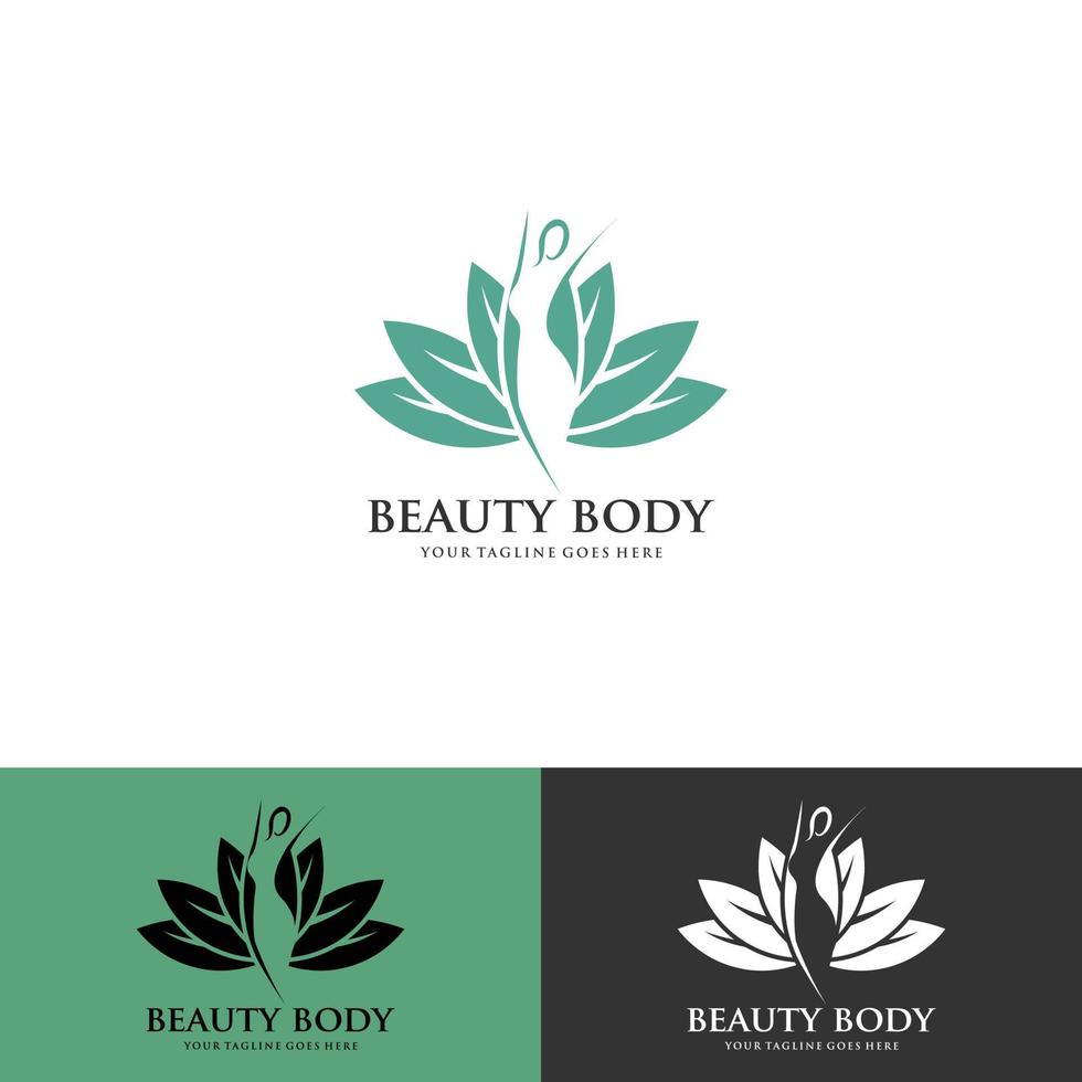 spa de beauté lotus, modèle de logo de femme de cosmétiques naturels vecteur