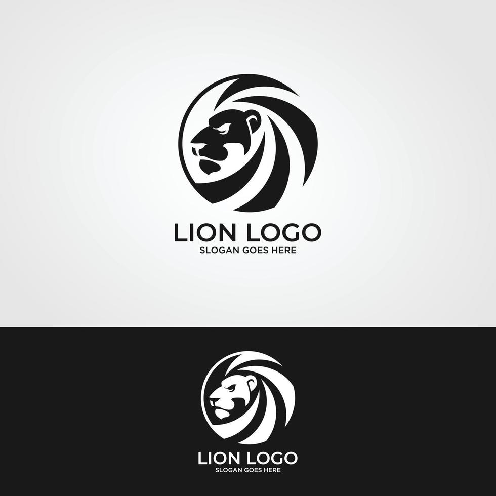 logo tête de lion vecteur