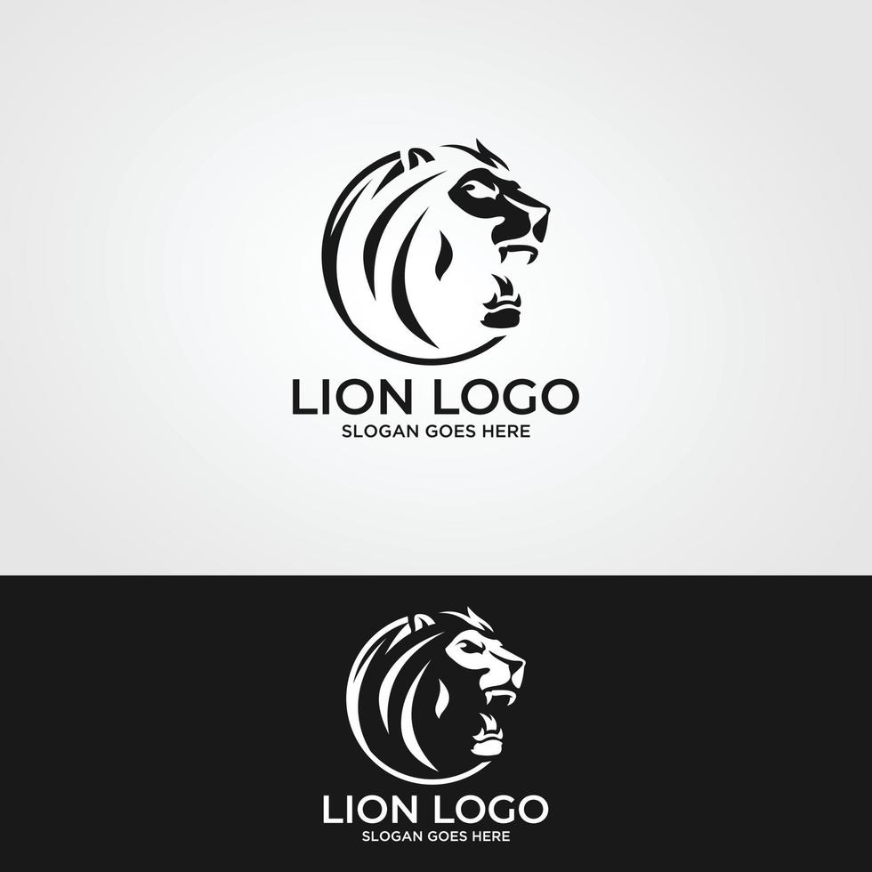 logo tête de lion vecteur