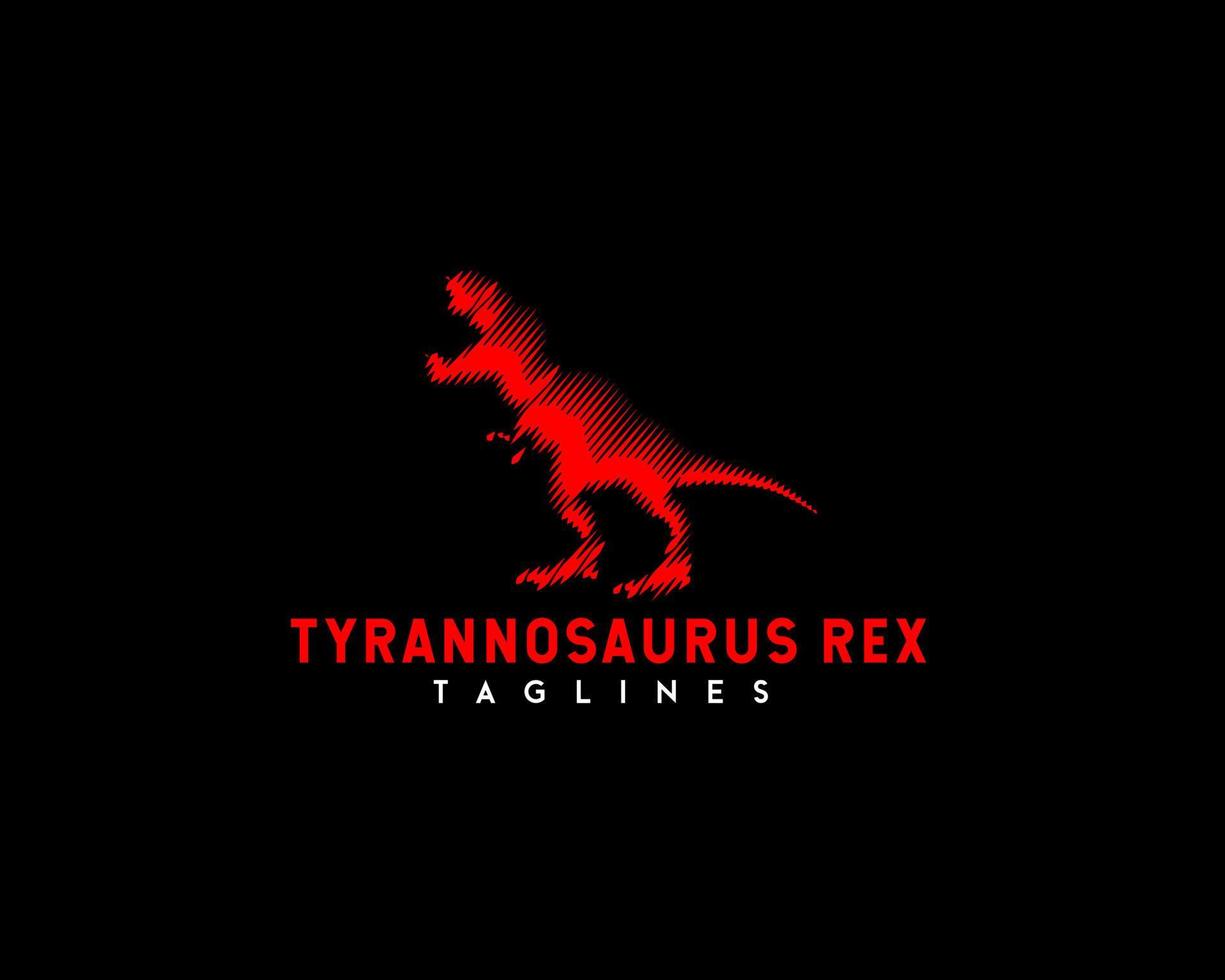 logo dinosaure. silhouette de dinosaure. logo de dinosaure en demi-teinte vecteur