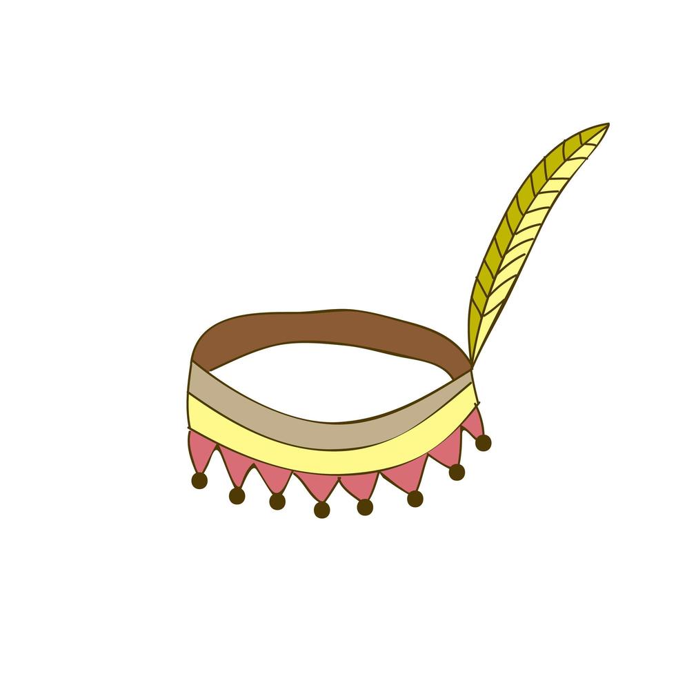 icône de bandeau indien en style cartoon isolé sur fond blanc. vecteur