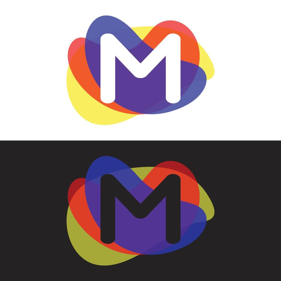 logo de lettre m coloré vecteur