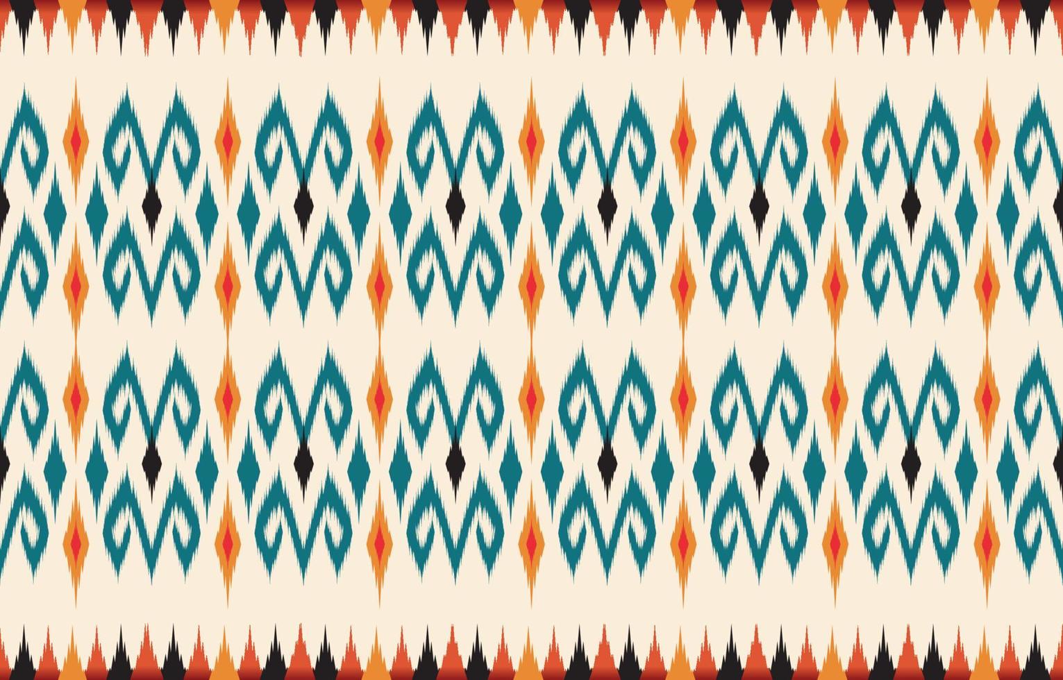 ikat vecteur ethnique fleur bel art. modèle sans couture ikat en broderie tribale, folklorique, style mexicain. impression d'ornement d'art géométrique aztèque. conception pour papier peint, vêtements, emballage.