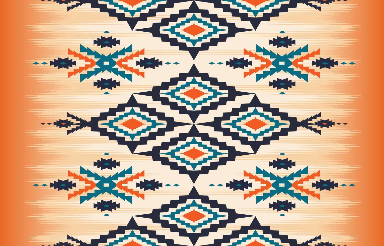 bel art abstrait ethnique. modèle sans couture ikat en broderie tribale, folklorique, style mexicain. impression d'ornement d'art géométrique aztèque. conception pour tapis, papier peint, vêtements, emballage, tissu. vecteur