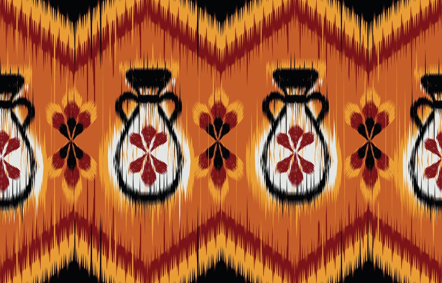 bel art abstrait ethnique. modèle sans couture ikat en broderie tribale, folklorique, style mexicain. impression d'ornement d'art géométrique aztèque. conception pour tapis, papier peint, vêtements, emballage, tissu. vecteur