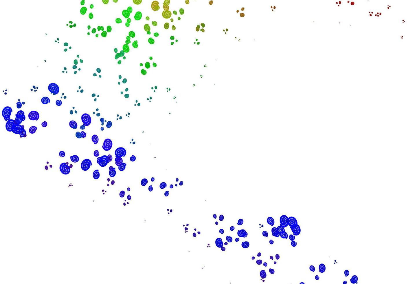 multicolore clair, arrière-plan vectoriel arc-en-ciel avec des formes de bulles.