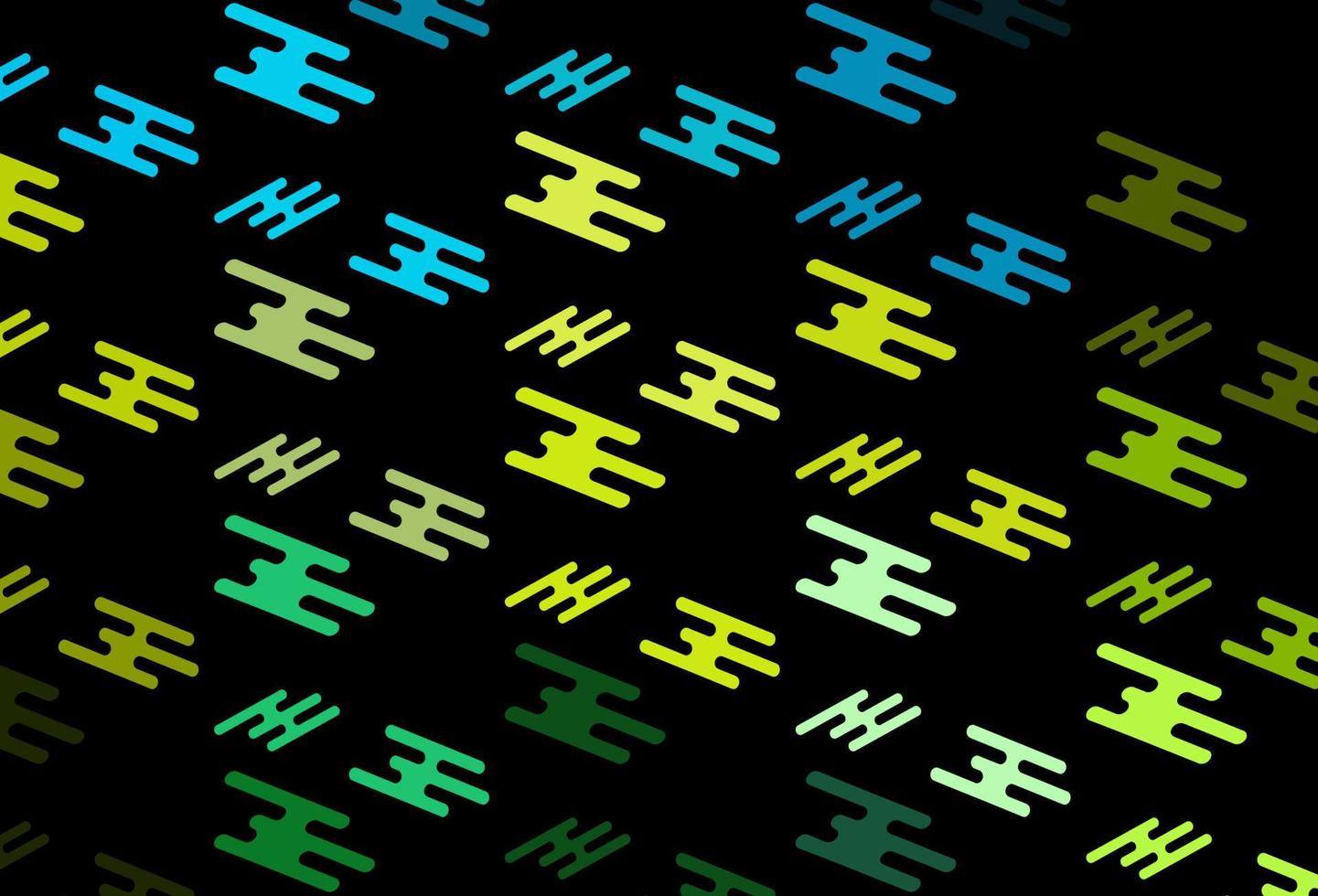 disposition de vecteur vert foncé, jaune avec des lignes plates.