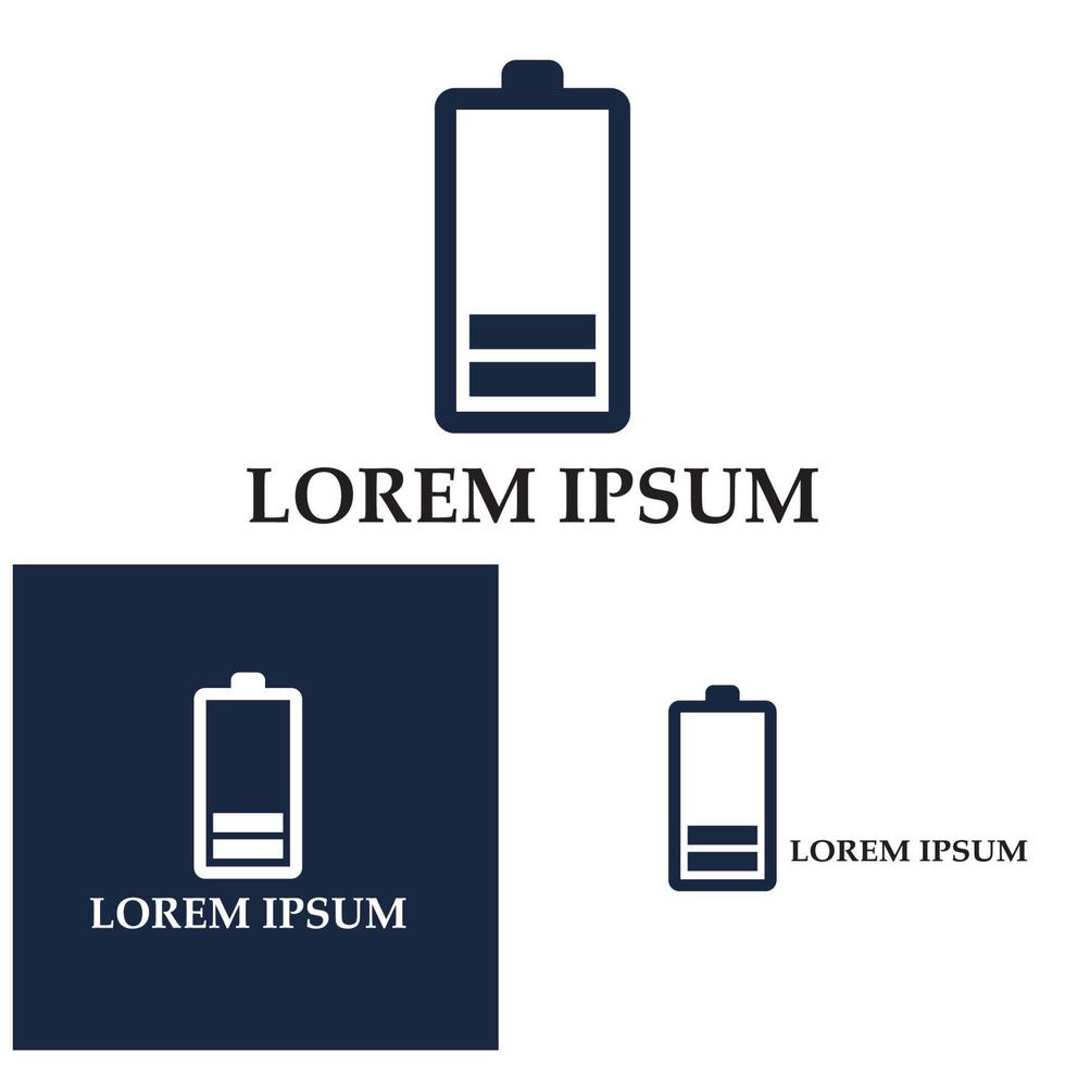 modèle de conception d'illustration vectorielle d'icône de logo de batterie d'alimentation. icône de vecteur de charge de batterie. alimentation de batterie et logo d'éclair éclair
