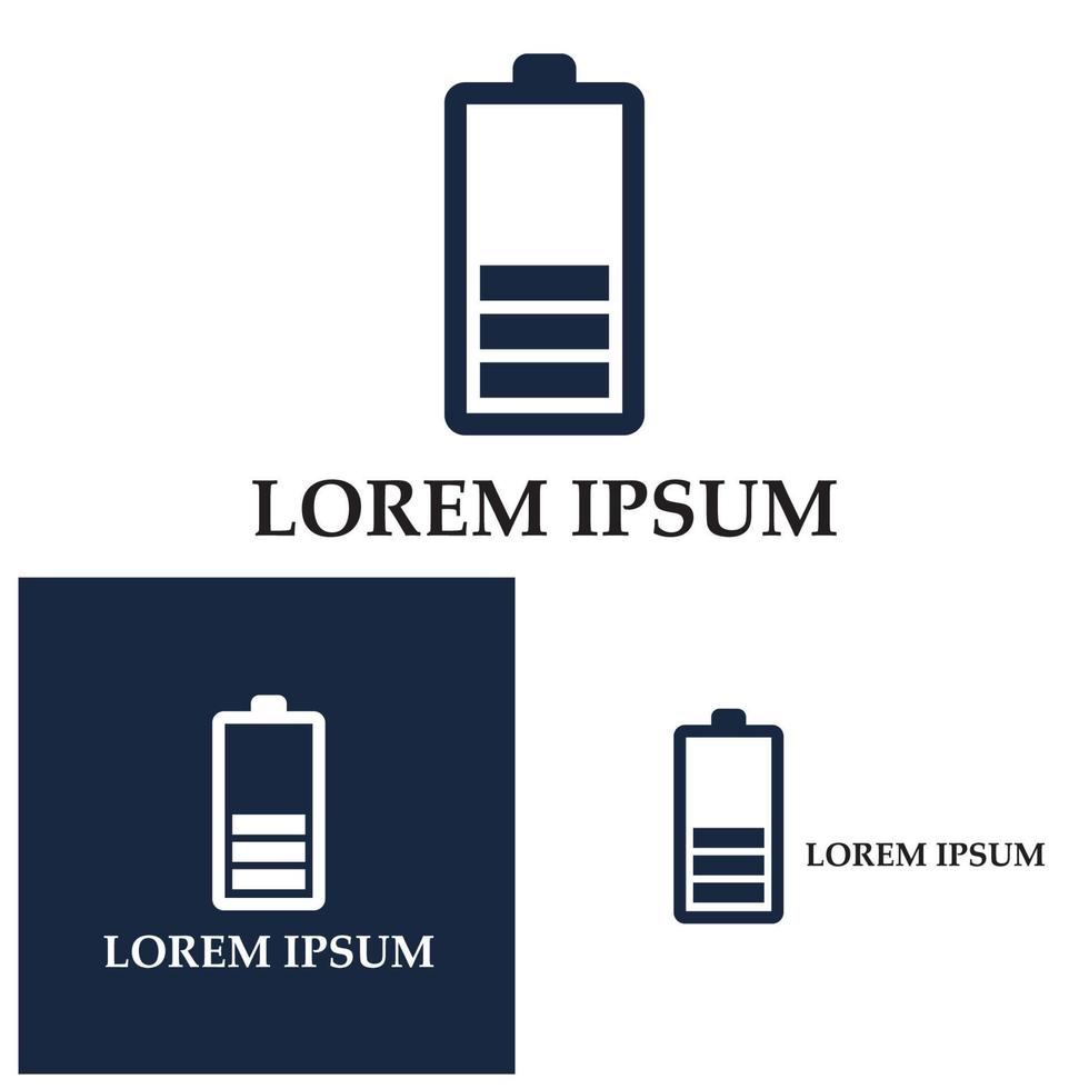 modèle de conception d'illustration vectorielle d'icône de logo de batterie d'alimentation. icône de vecteur de charge de batterie. alimentation de batterie et logo d'éclair éclair