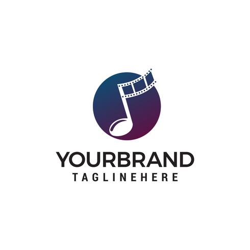 note musique symboles logo design concept template vecteur