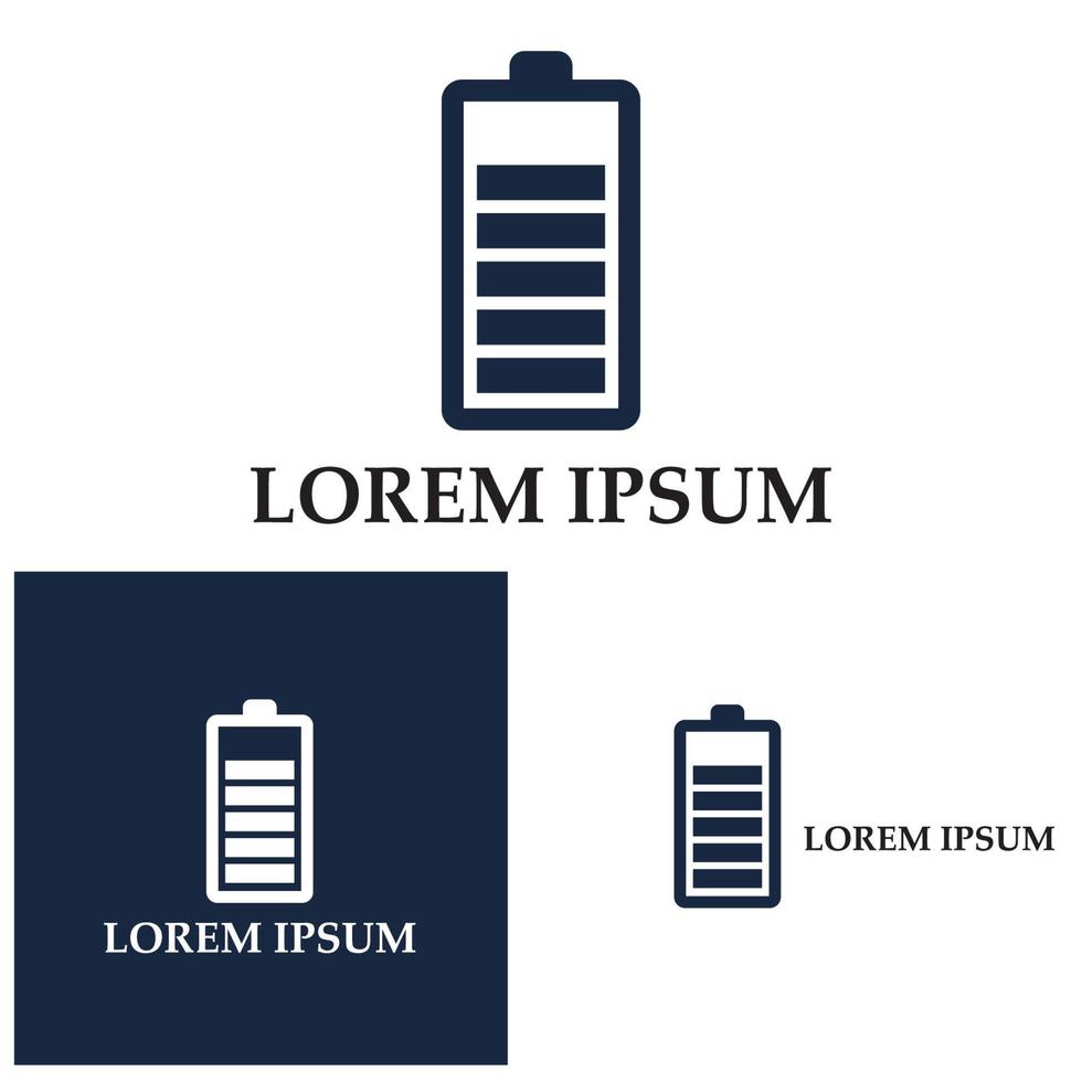 modèle de conception d'illustration vectorielle d'icône de logo de batterie d'alimentation. icône de vecteur de charge de batterie. alimentation de batterie et logo d'éclair éclair