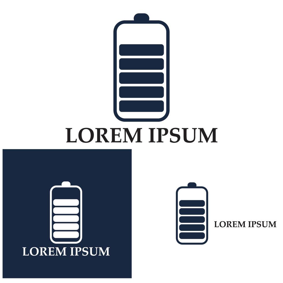 modèle de conception d'illustration vectorielle d'icône de logo de batterie d'alimentation. icône de vecteur de charge de batterie. alimentation de batterie et logo d'éclair éclair