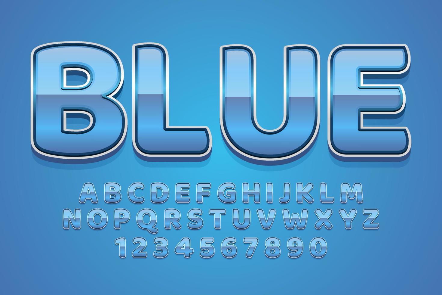 police bleue décorative et vecteur alphabet