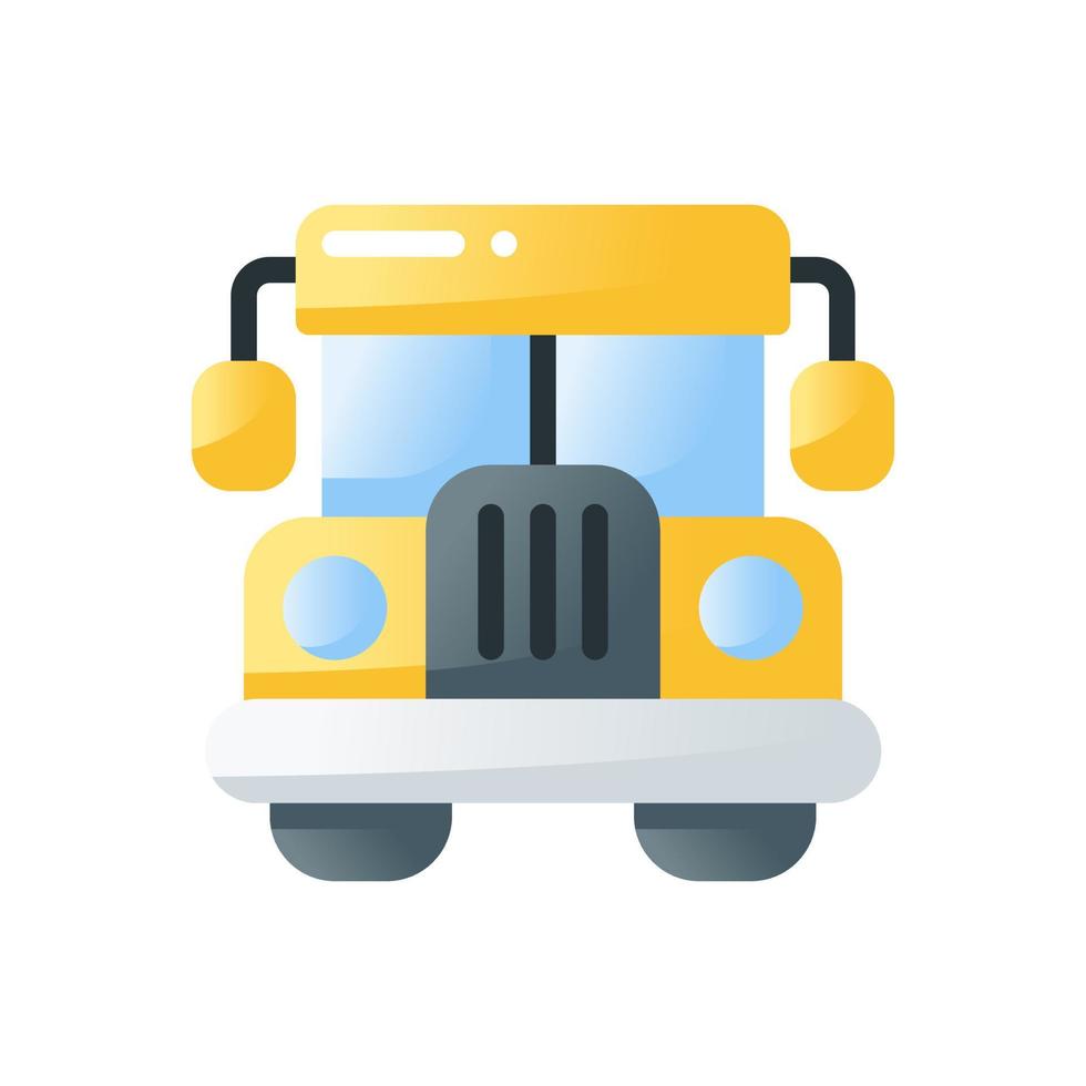 icône de style dégradé plat de bus scolaire. illustration vectorielle pour la conception graphique, le site Web, l'application vecteur