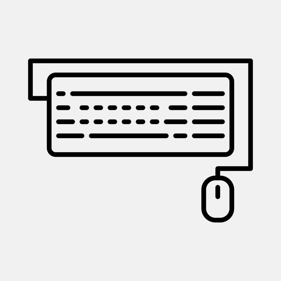 icône de ligne de clavier vecteur