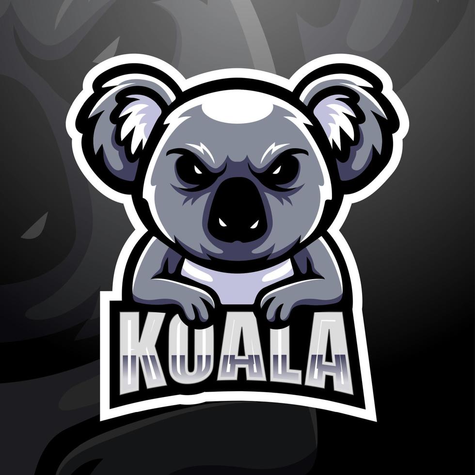 création de logo esport mascotte koala vecteur