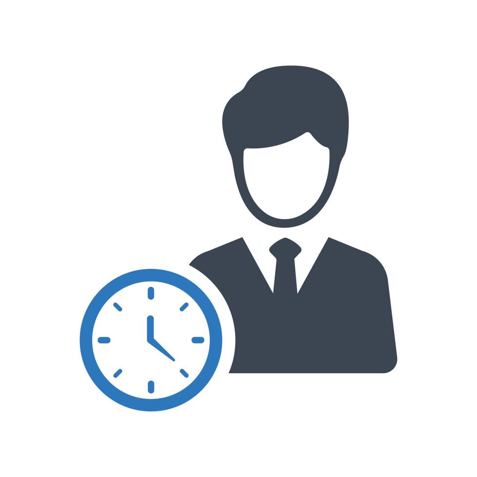 icône de gestion du temps, symbole de calendrier pour votre site web vecteur