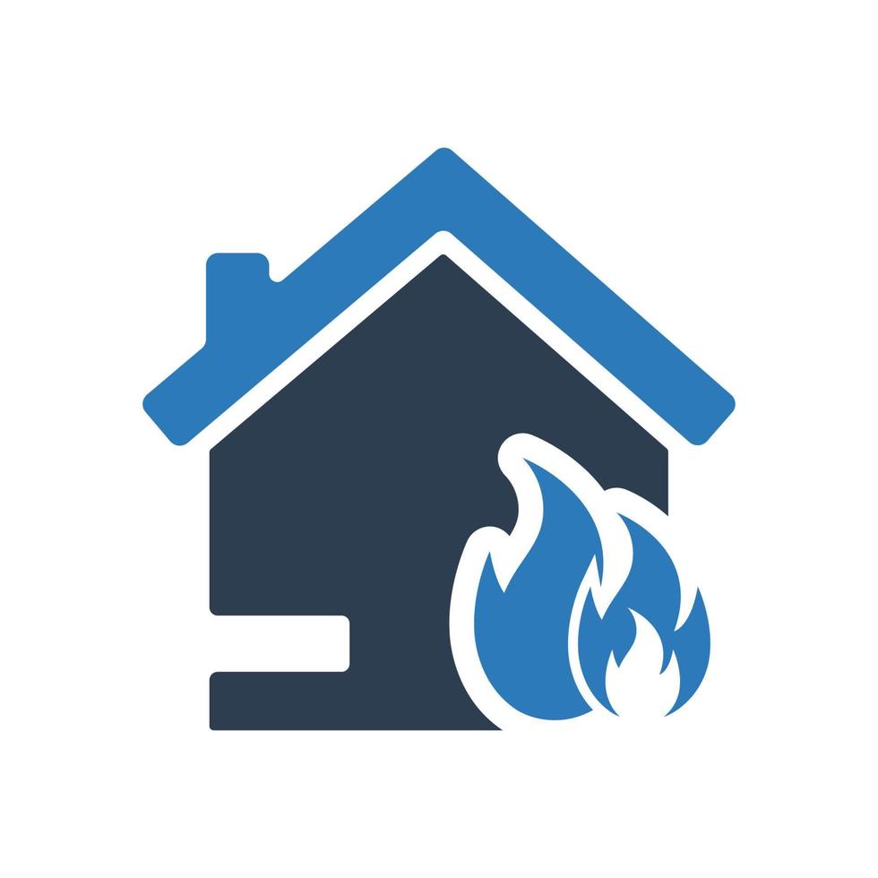 icône d'explosion d'incendie à la maison, symbole d'explosion d'incendie pour votre site Web, logo, application, conception d'interface utilisateur vecteur