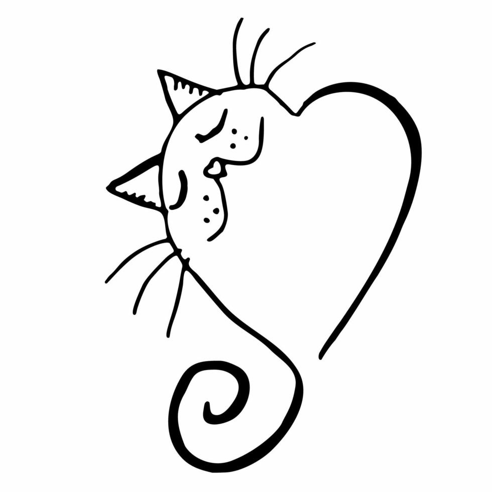 symbole d'amour animal empreinte de patte avec coeur, vecteur isolé eps 10