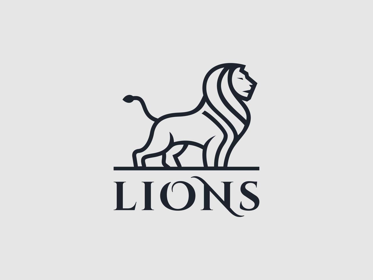 logo de lion minimal, adapté à de nombreuses orientations commerciales. vecteur