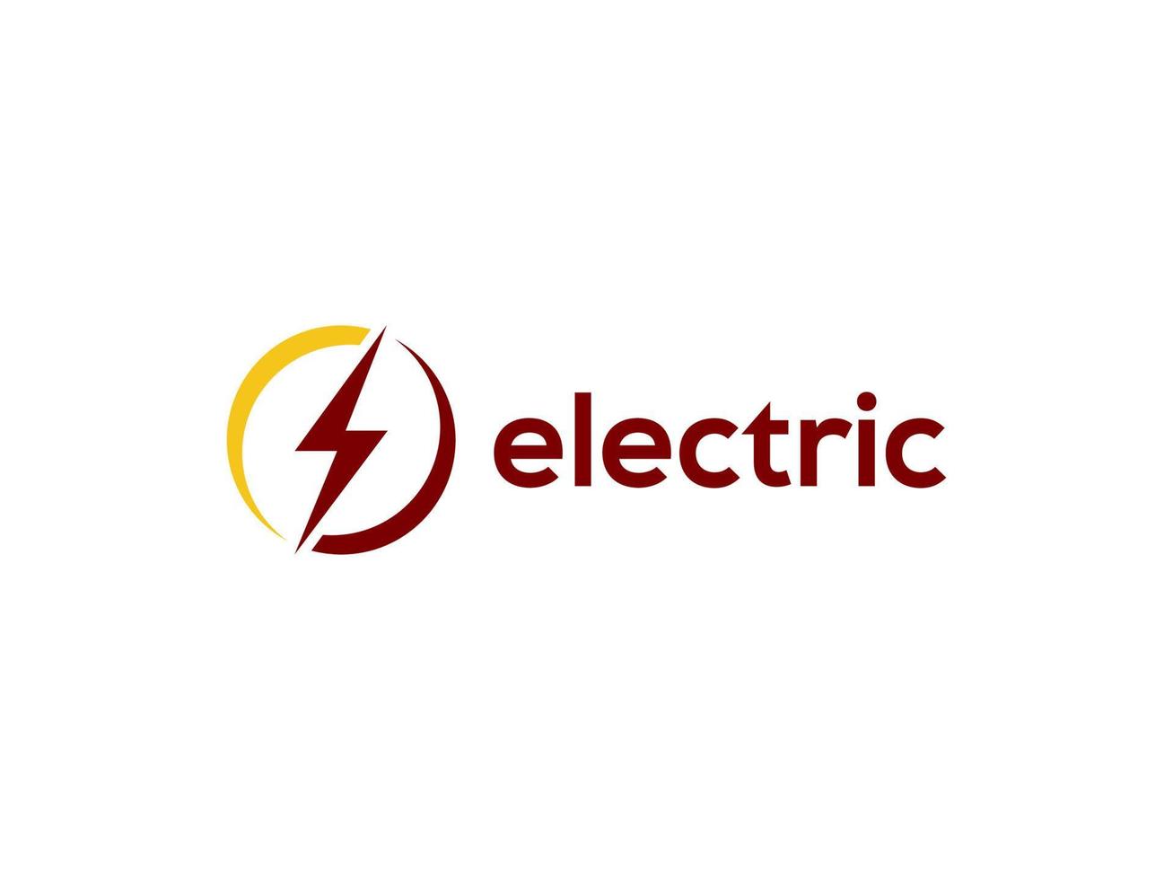 logo professionnel simple mais propre d'énergie de tonnerre de flash circulaire sur fond blanc. pour une entreprise d'électricité, de construction et de sécurité. vecteur