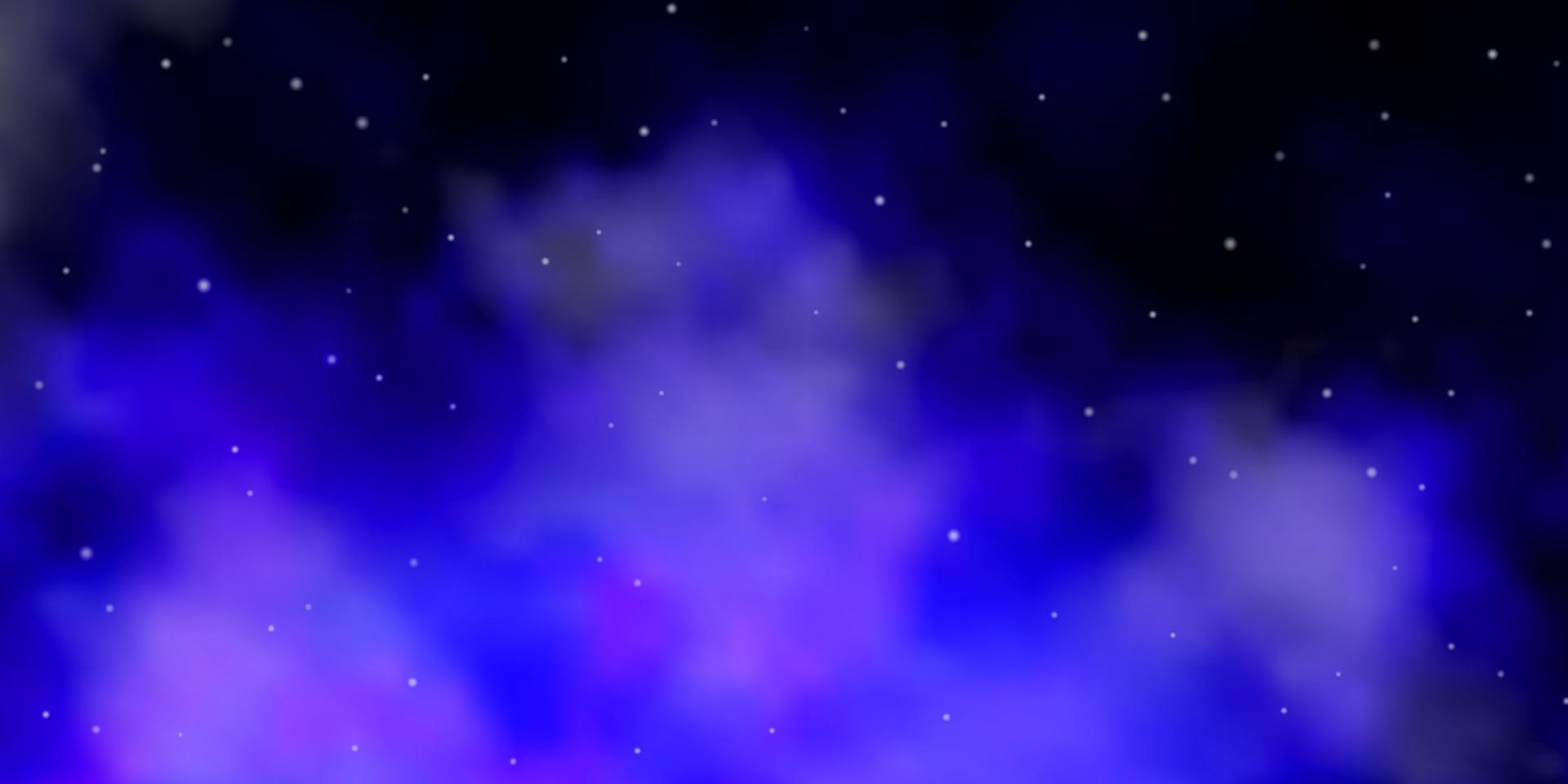 modèle vectoriel violet clair avec des étoiles au néon.