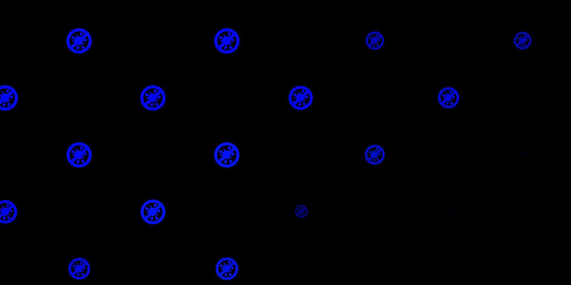 texture de vecteur bleu foncé avec des symboles de la maladie.