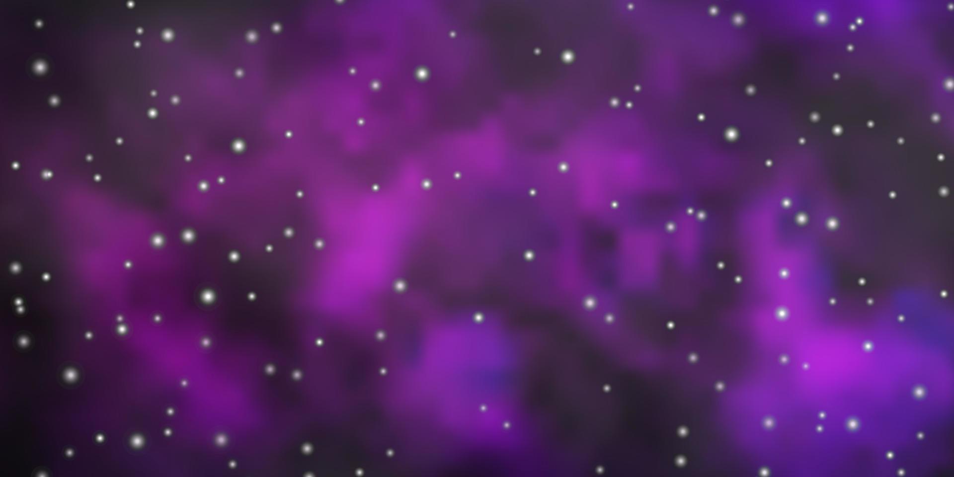 fond de vecteur violet foncé avec des étoiles colorées.