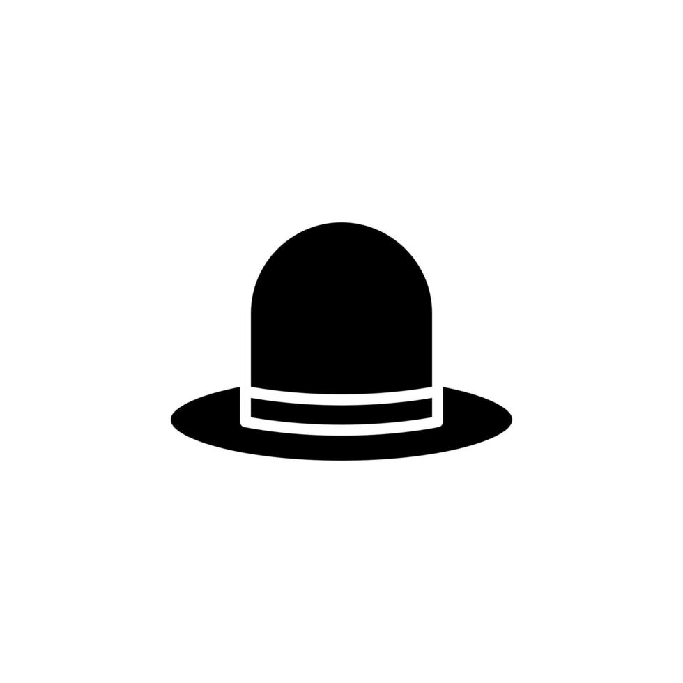 chapeau, accessoire, modèle de logo d'illustration vectorielle d'icône solide de mode. adapté à de nombreuses fins. vecteur