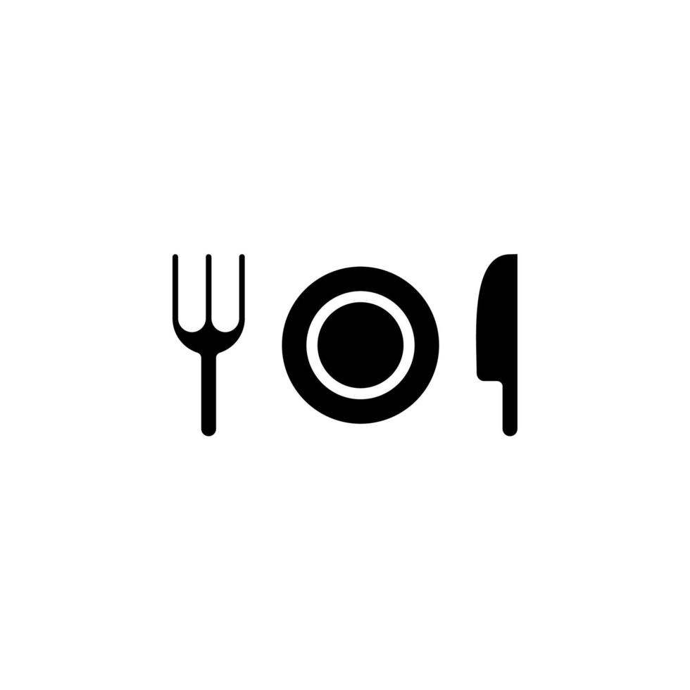 restaurant, nourriture, modèle de logo d'illustration vectorielle d'icône solide de cuisine. adapté à de nombreuses fins. vecteur