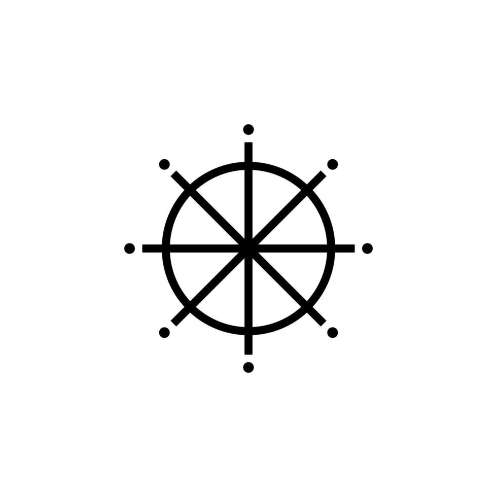 gouvernail, nautique, navire, modèle de logo d'illustration vectorielle d'icône solide de bateau. adapté à de nombreuses fins. vecteur