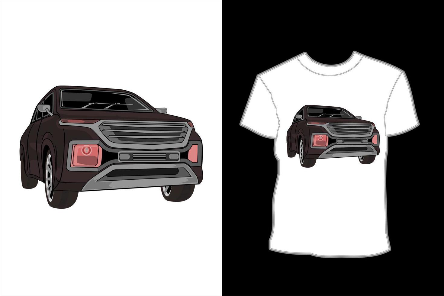 conception de t shirt illustration voiture de sport vecteur