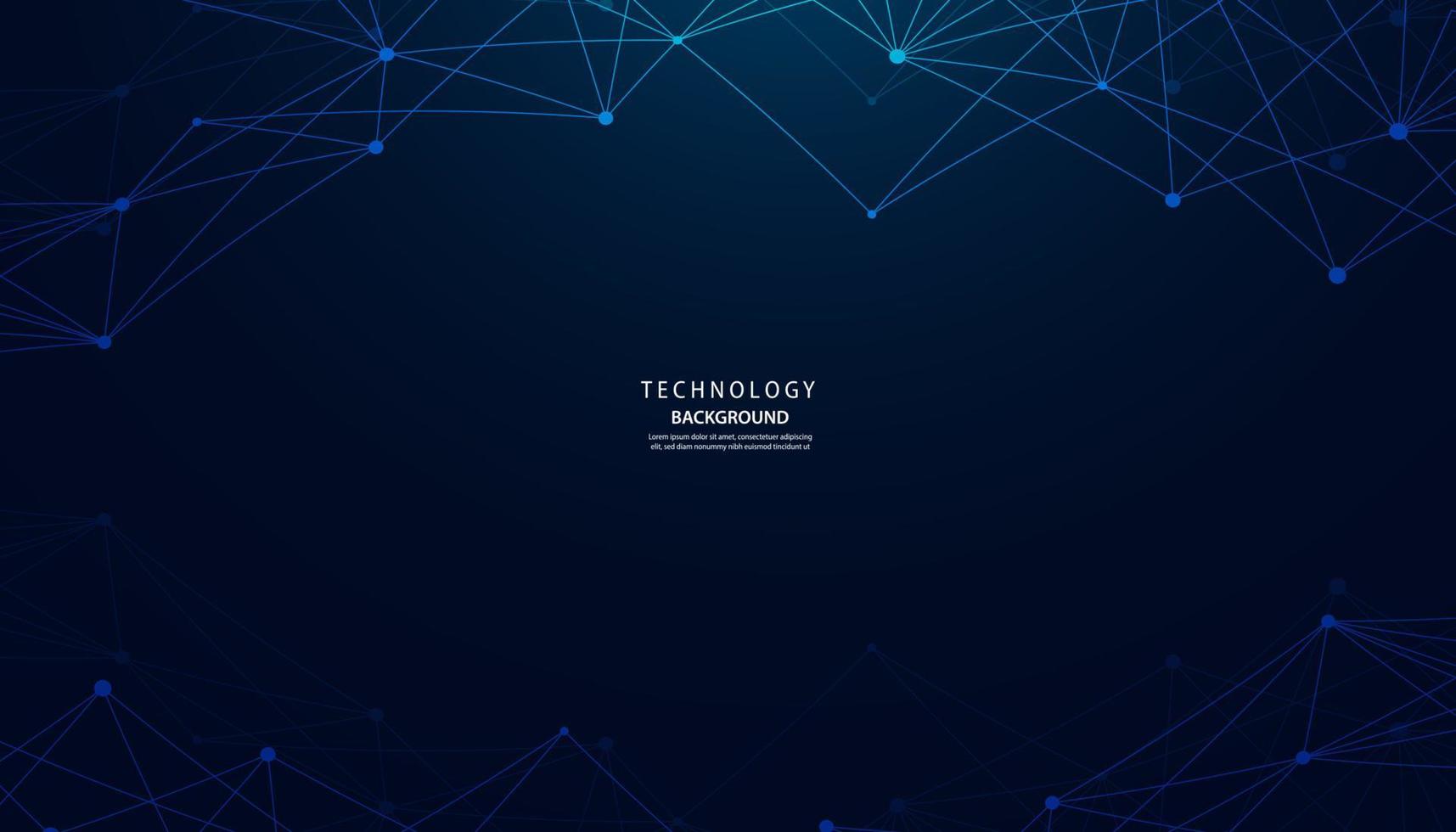 images d'arrière-plan de la technologie bleue liées au réseau. géométrie de la communication vecteur
