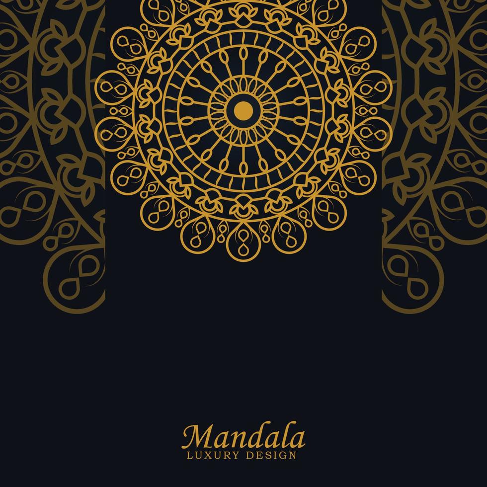 fond de mandala de luxe avec motif arabesque doré style islamique oriental oriental. mandala décoratif de style ramadan. mandala pour impression, affiche, couverture, brochure, dépliant, bannière vecteur