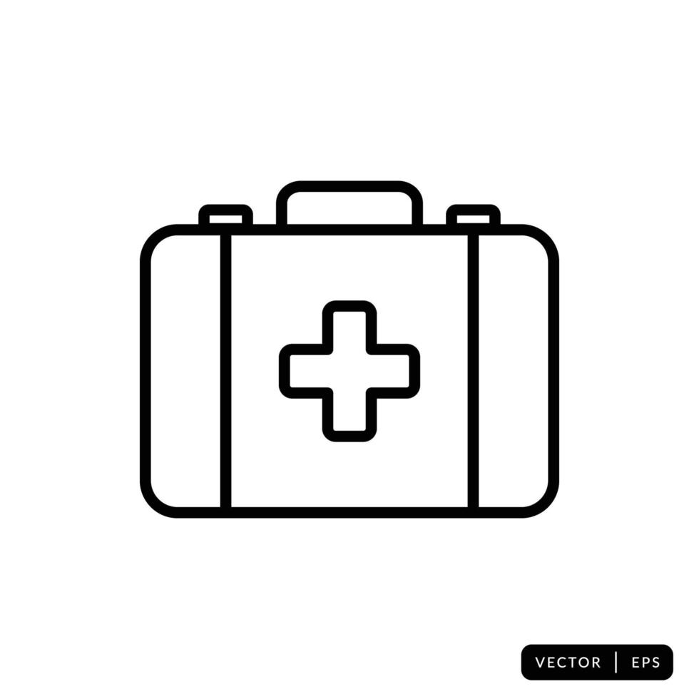 vecteur d'icône de trousse médicale - signe ou symbole