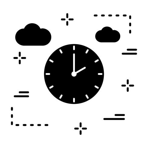 Icône d&#39;horloge de vecteur