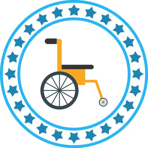 Icône de fauteuil roulant de vecteur