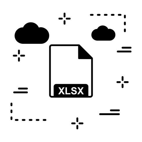 Icône de vecteur XLSX