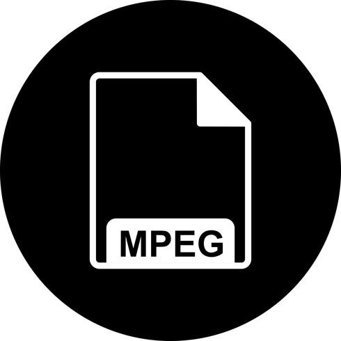 Icône de vecteur MPEG